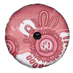NAIDOC Week 2026 Spare Tire Cover 50 Years Deadly Dhari Pink Aboriginal Art