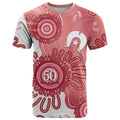 NAIDOC Week 2026 T Shirt 50 Years Deadly Dhari Pink Aboriginal Art