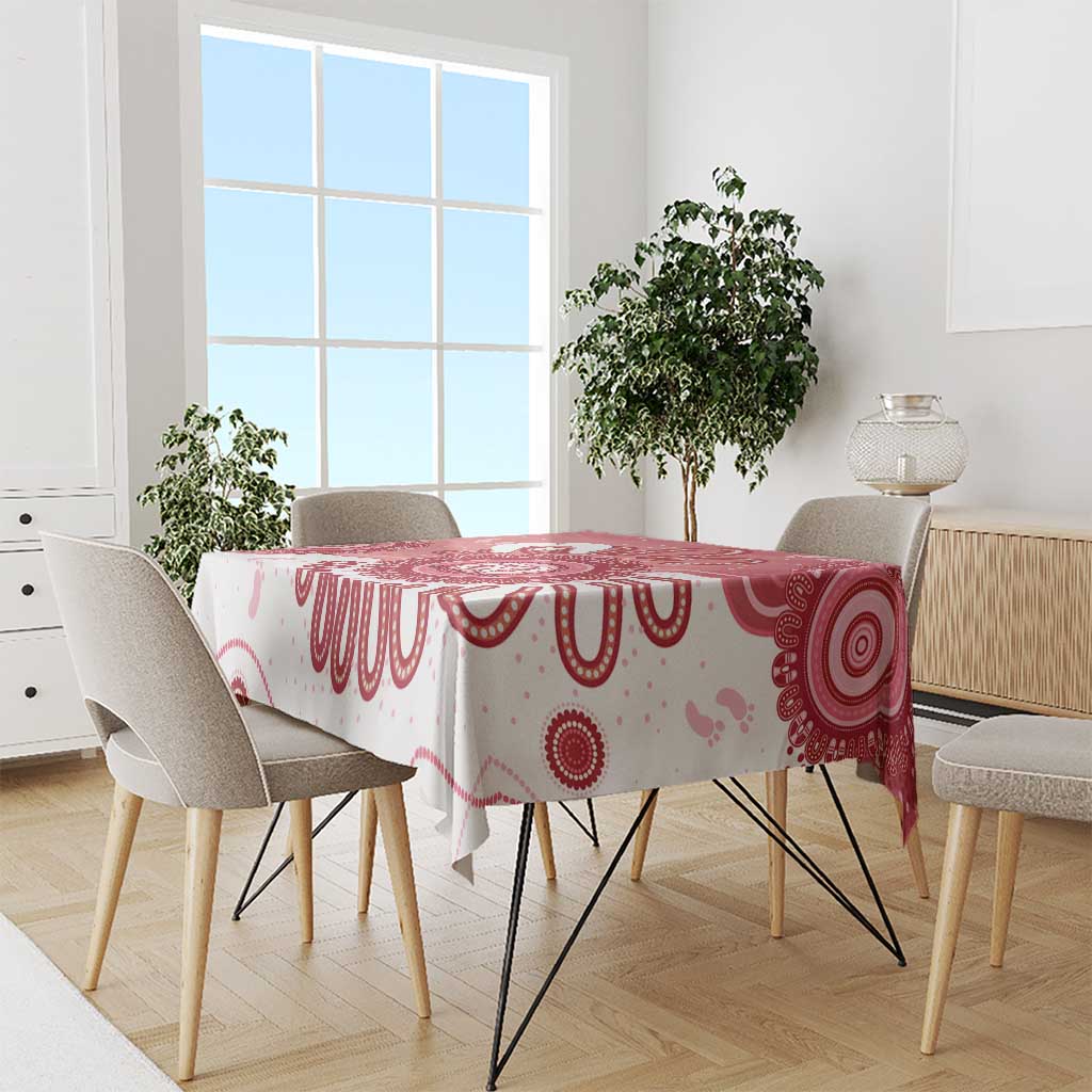 NAIDOC Week 2026 Tablecloth 50 Years Deadly Dhari Pink Aboriginal Art