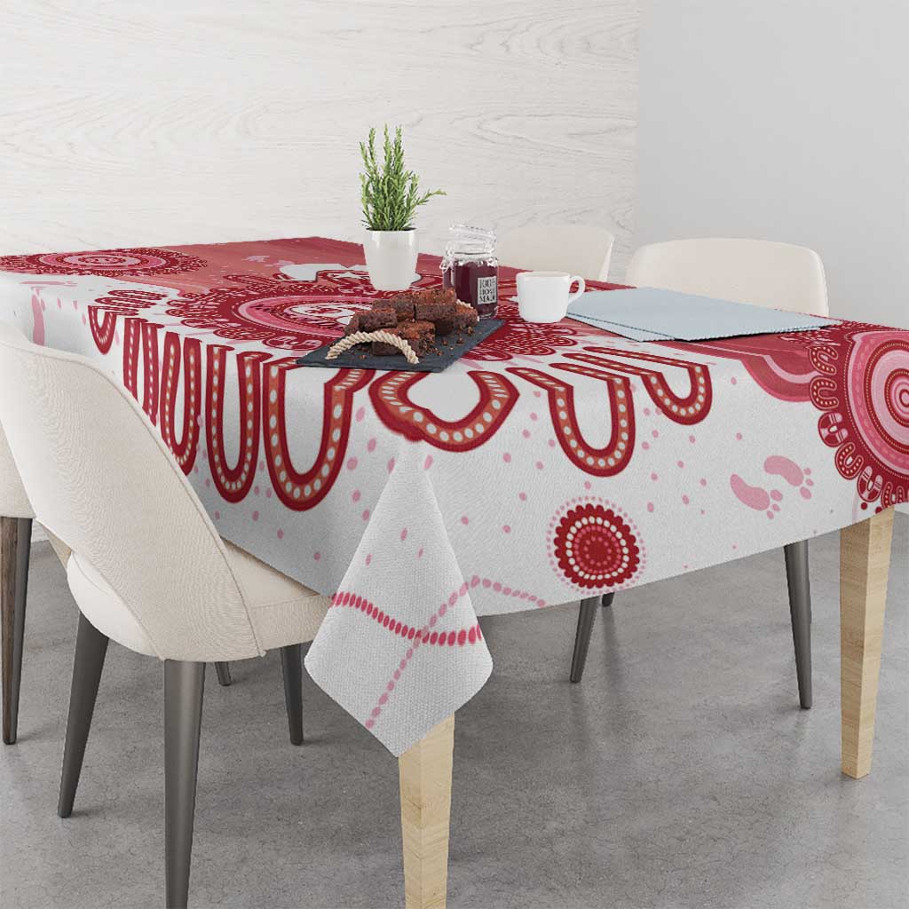 NAIDOC Week 2026 Tablecloth 50 Years Deadly Dhari Pink Aboriginal Art