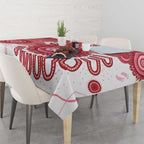 NAIDOC Week 2026 Tablecloth 50 Years Deadly Dhari Pink Aboriginal Art