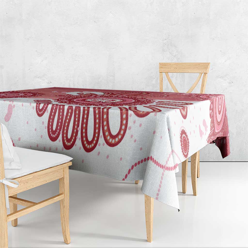 NAIDOC Week 2026 Tablecloth 50 Years Deadly Dhari Pink Aboriginal Art