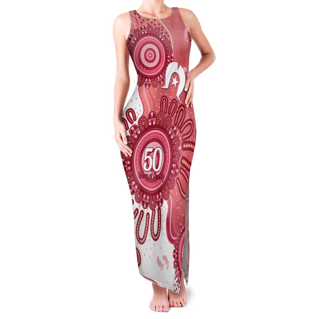NAIDOC Week 2026 Tank Maxi Dress 50 Years Deadly Dhari Pink Aboriginal Art