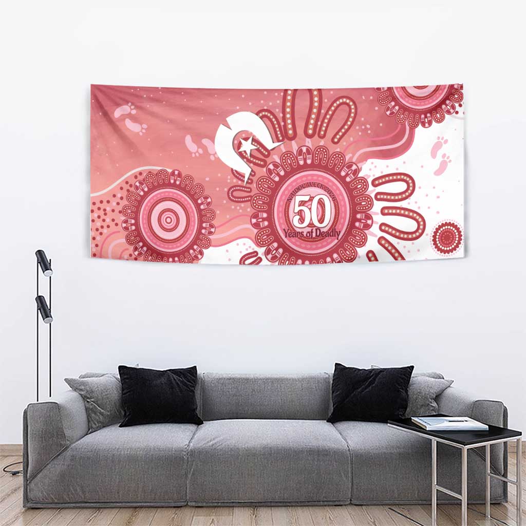 NAIDOC Week 2026 Tapestry 50 Years Deadly Dhari Pink Aboriginal Art