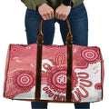 NAIDOC Week 2026 Travel Bag 50 Years Deadly Dhari Pink Aboriginal Art