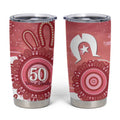 NAIDOC Week 2026 Tumbler Cup 50 Years Deadly Dhari Pink Aboriginal Art