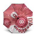 NAIDOC Week 2026 Umbrella 50 Years Deadly Dhari Pink Aboriginal Art