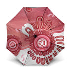 NAIDOC Week 2026 Umbrella 50 Years Deadly Dhari Pink Aboriginal Art