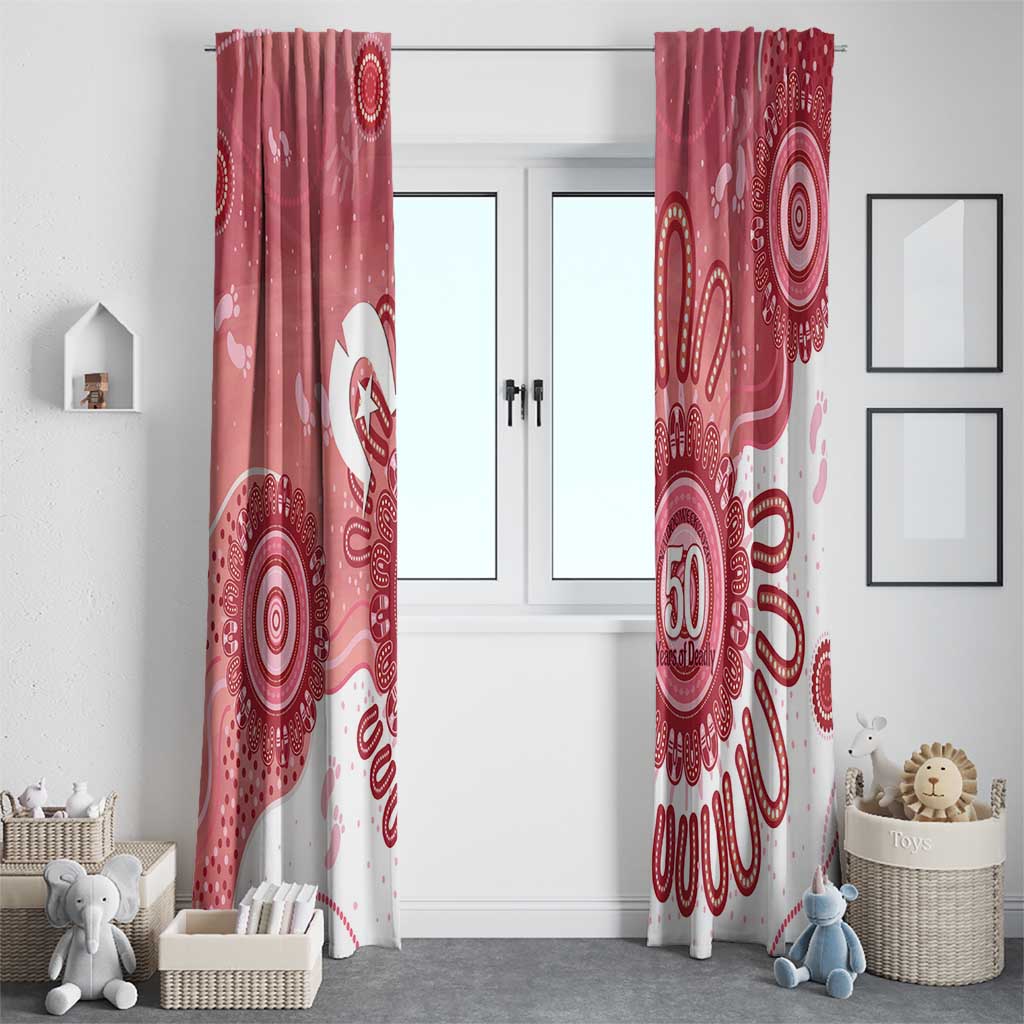 NAIDOC Week 2026 Window Curtain 50 Years Deadly Dhari Pink Aboriginal Art
