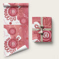 NAIDOC Week 2026 Wrapping Paper 50 Years Deadly Dhari Pink Aboriginal Art