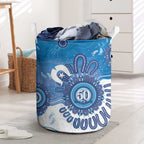 NAIDOC Week 2026 Laundry Basket 50 Years Deadly Dhari Blue Aboriginal Art
