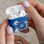 NAIDOC Week 2026 AirPods Case 50 Years Deadly Dhari Blue Aboriginal Art