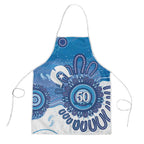 NAIDOC Week 2026 Apron 50 Years Deadly Dhari Blue Aboriginal Art
