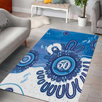 NAIDOC Week 2026 Area Rug 50 Years Deadly Dhari Blue Aboriginal Art
