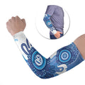 NAIDOC Week 2026 Arm Sleeves 50 Years Deadly Dhari Blue Aboriginal Art
