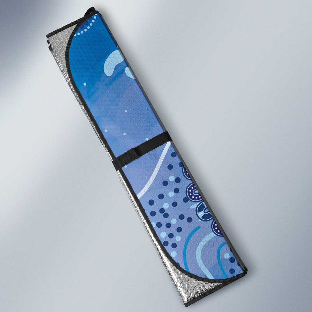 NAIDOC Week 2026 Auto Sun Shade 50 Years Deadly Dhari Blue Aboriginal Art