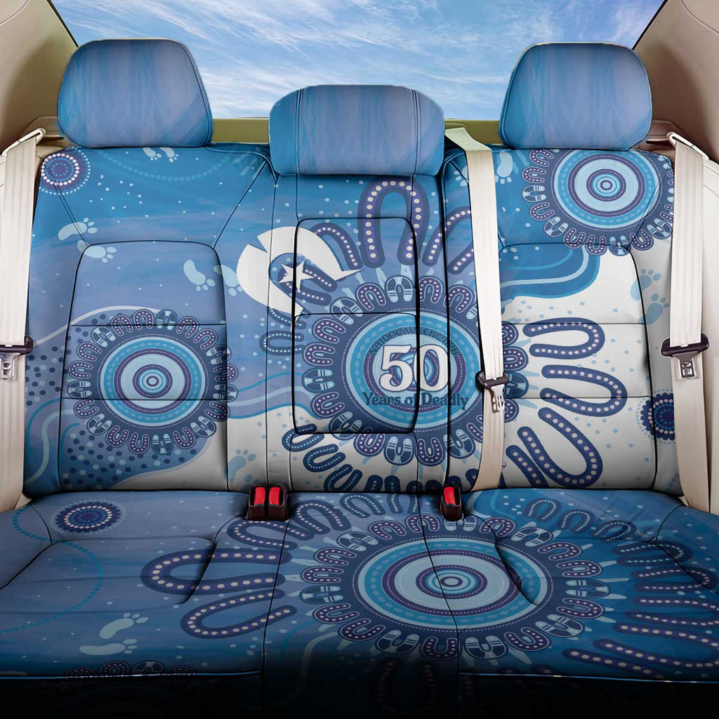 NAIDOC Week 2026 Back Car Seat Cover 50 Years Deadly Dhari Blue Aboriginal Art