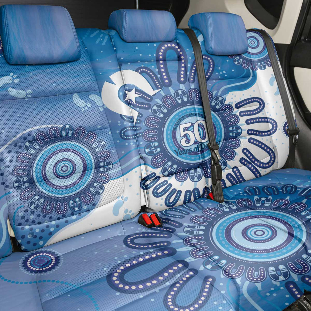 NAIDOC Week 2026 Back Car Seat Cover 50 Years Deadly Dhari Blue Aboriginal Art