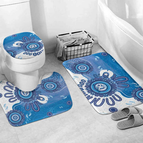 NAIDOC Week 2026 Bathroom Set 50 Years Deadly Dhari Blue Aboriginal Art