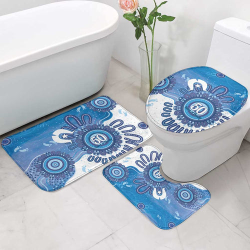 NAIDOC Week 2026 Bathroom Set 50 Years Deadly Dhari Blue Aboriginal Art
