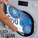 NAIDOC Week 2026 Bathroom Set 50 Years Deadly Dhari Blue Aboriginal Art