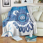 NAIDOC Week 2026 Blanket 50 Years Deadly Dhari Blue Aboriginal Art