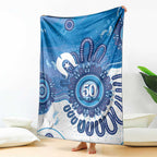 NAIDOC Week 2026 Blanket 50 Years Deadly Dhari Blue Aboriginal Art