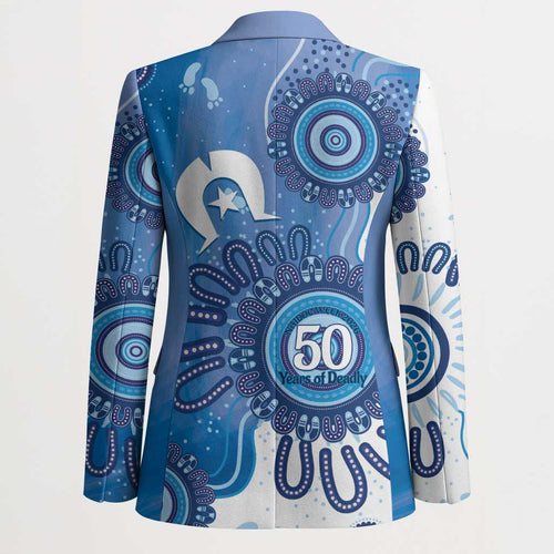 NAIDOC Week 2026 Blazer 50 Years Deadly Dhari Blue Aboriginal Art