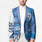 NAIDOC Week 2026 Blazer 50 Years Deadly Dhari Blue Aboriginal Art