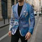 NAIDOC Week 2026 Blazer 50 Years Deadly Dhari Blue Aboriginal Art