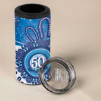 NAIDOC Week 2026 4 in 1 Can Cooler Tumbler 50 Years Deadly Dhari Blue Aboriginal Art