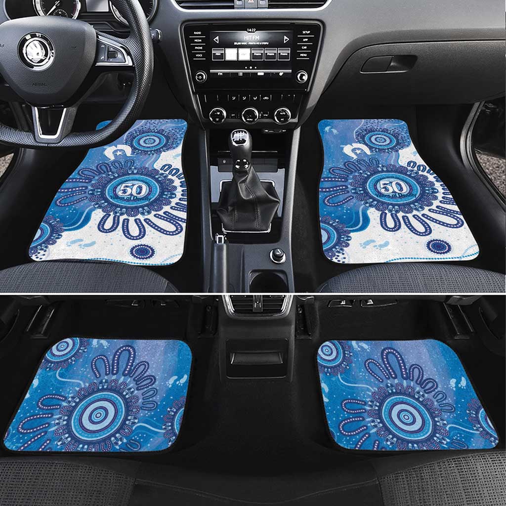 NAIDOC Week 2026 Car Mats 50 Years Deadly Dhari Blue Aboriginal Art