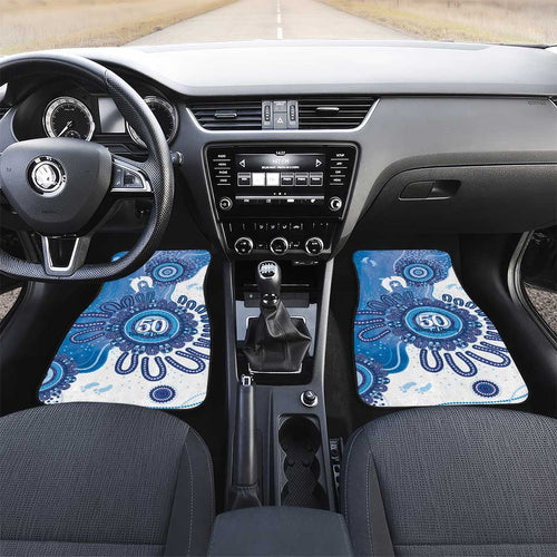 NAIDOC Week 2026 Car Mats 50 Years Deadly Dhari Blue Aboriginal Art