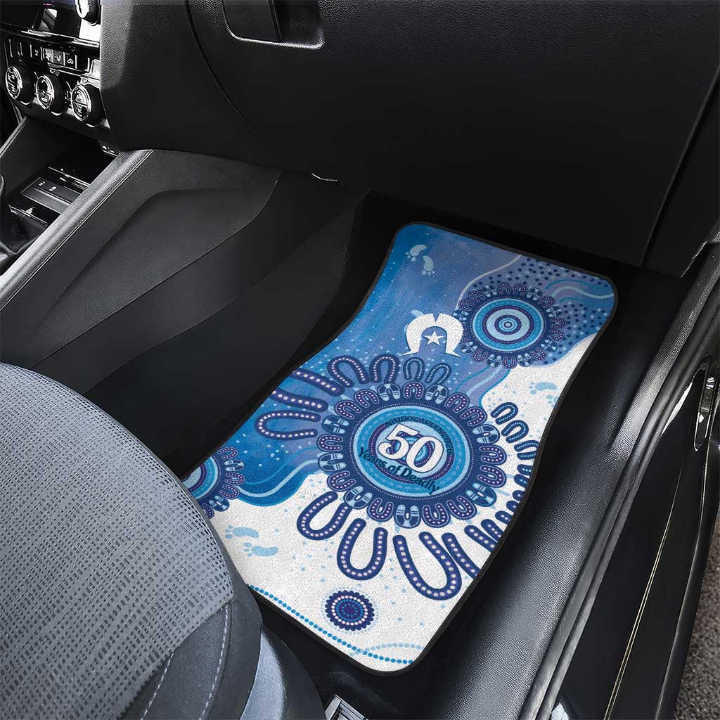 NAIDOC Week 2026 Car Mats 50 Years Deadly Dhari Blue Aboriginal Art
