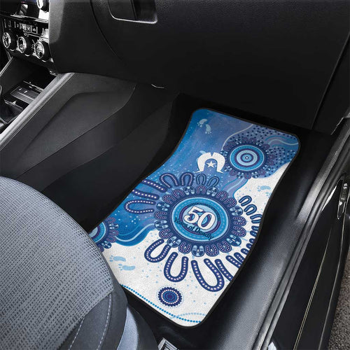 NAIDOC Week 2026 Car Mats 50 Years Deadly Dhari Blue Aboriginal Art