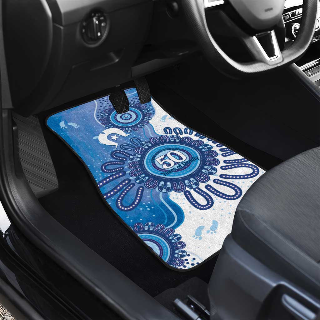 NAIDOC Week 2026 Car Mats 50 Years Deadly Dhari Blue Aboriginal Art
