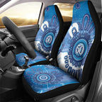 NAIDOC Week 2026 Car Seat Cover 50 Years Deadly Dhari Blue Aboriginal Art