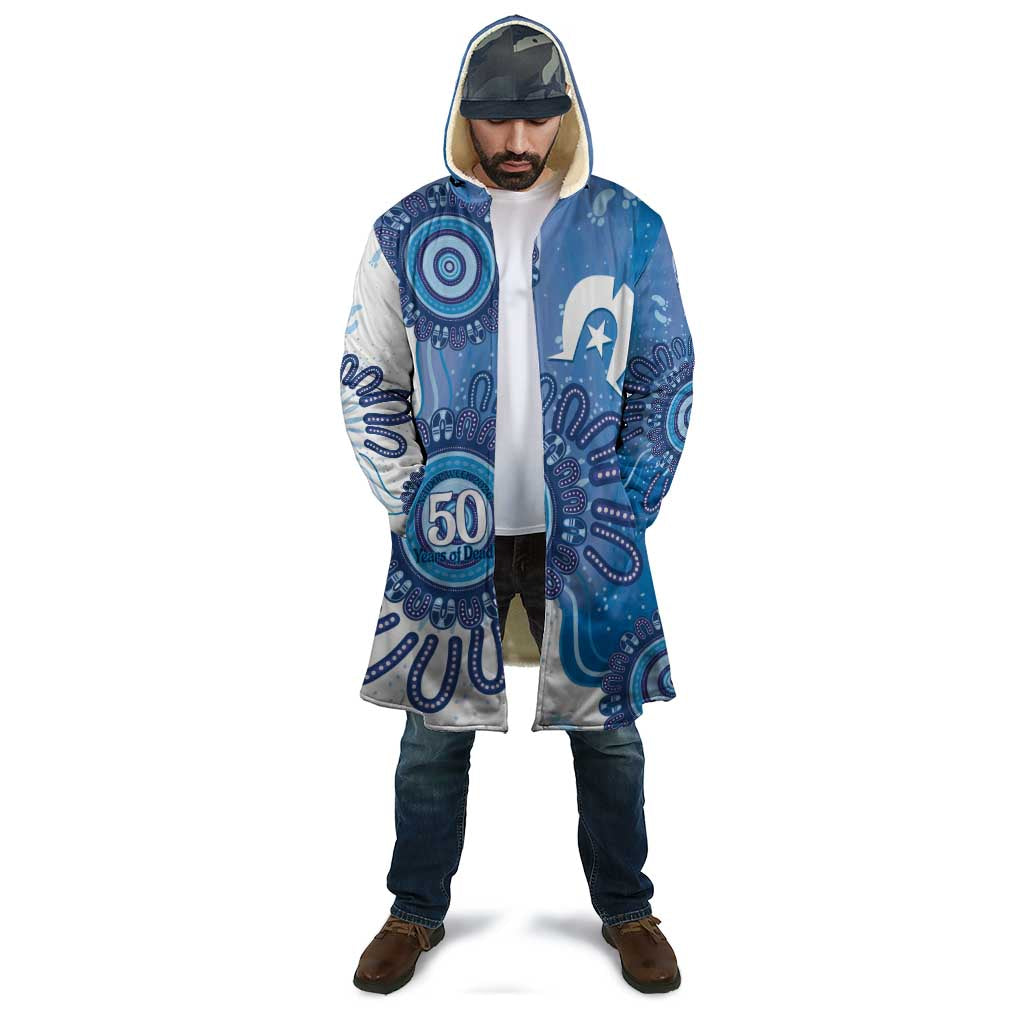 NAIDOC Week 2026 Cloak 50 Years Deadly Dhari Blue Aboriginal Art