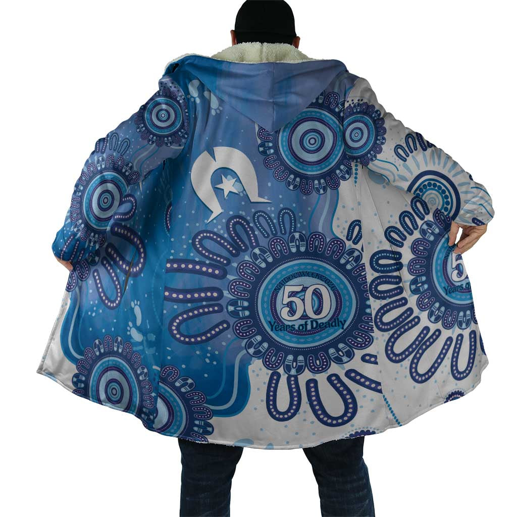 NAIDOC Week 2026 Cloak 50 Years Deadly Dhari Blue Aboriginal Art