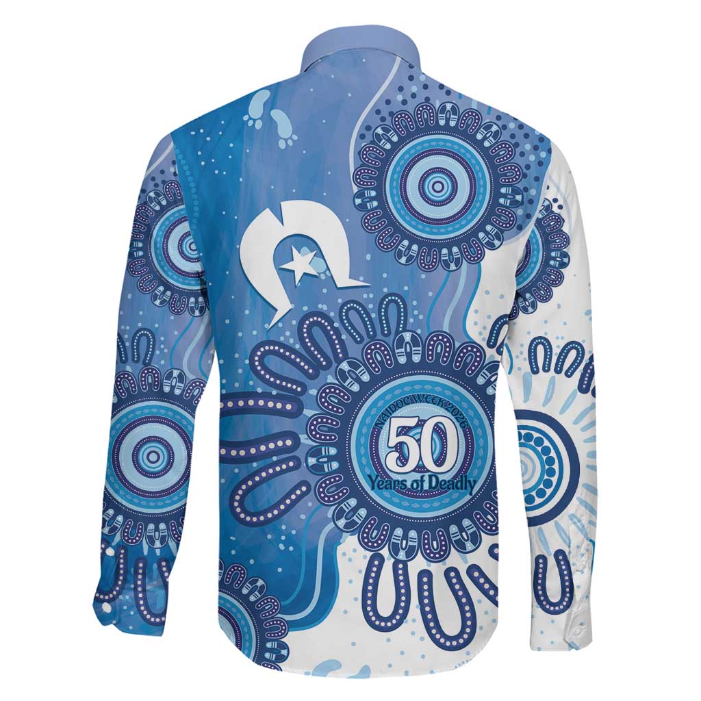NAIDOC Week 2026 Family Matching Mermaid Dress and Hawaiian Shirt 50 Years Deadly Dhari Blue Aboriginal Art