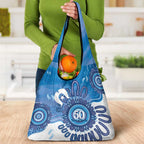NAIDOC Week 2026 Grocery Bag 50 Years Deadly Dhari Blue Aboriginal Art