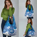 NAIDOC Week 2026 Grocery Bag 50 Years Deadly Dhari Blue Aboriginal Art