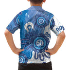 NAIDOC Week 2026 Hawaiian Shirt 50 Years Deadly Dhari Blue Aboriginal Art