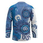 NAIDOC Week 2026 Hockey Jersey 50 Years Deadly Dhari Blue Aboriginal Art