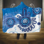 NAIDOC Week 2026 Hooded Blanket 50 Years Deadly Dhari Blue Aboriginal Art