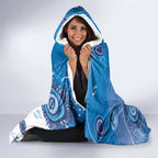 NAIDOC Week 2026 Hooded Blanket 50 Years Deadly Dhari Blue Aboriginal Art