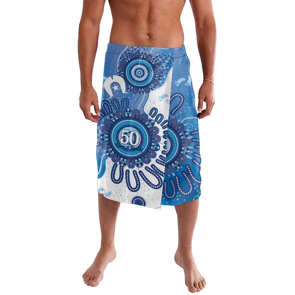NAIDOC Week 2026 Lavalava 50 Years Deadly Dhari Blue Aboriginal Art