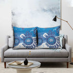 NAIDOC Week 2026 Pillow Cover 50 Years Deadly Dhari Blue Aboriginal Art
