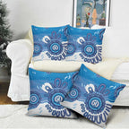 NAIDOC Week 2026 Pillow Cover 50 Years Deadly Dhari Blue Aboriginal Art