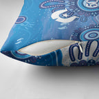 NAIDOC Week 2026 Pillow Cover 50 Years Deadly Dhari Blue Aboriginal Art